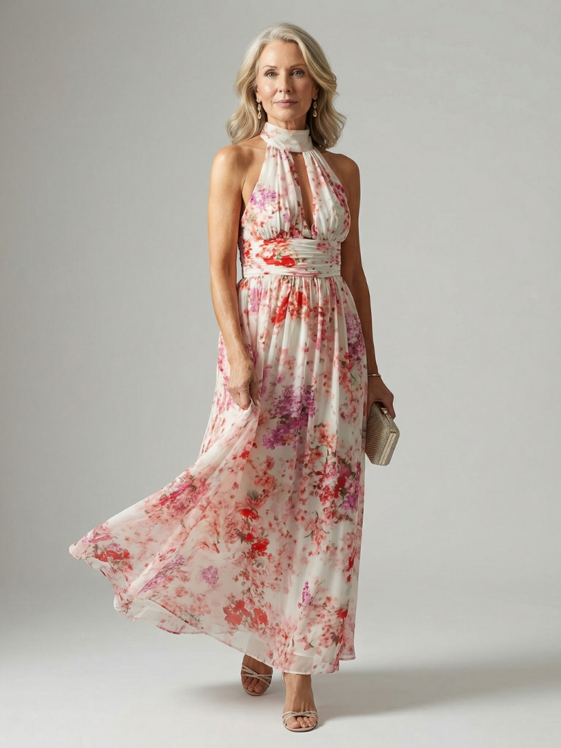 Céleste | Robe Maxi Aérienne et Élégante