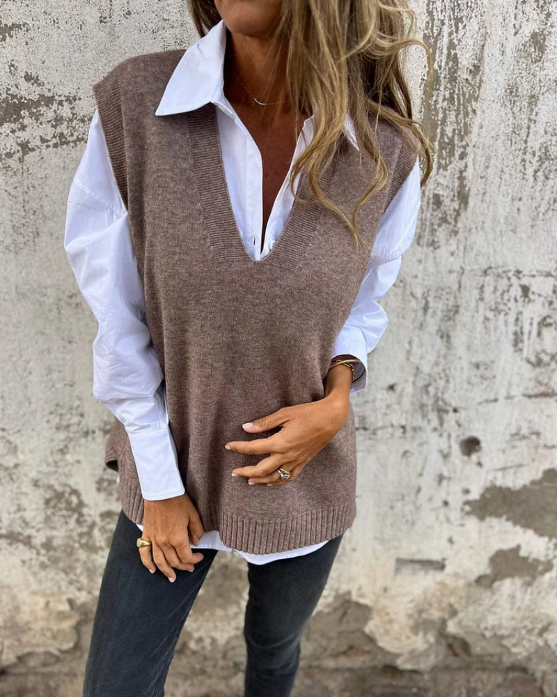 Joséphine | Pull sans manches en maille confortable