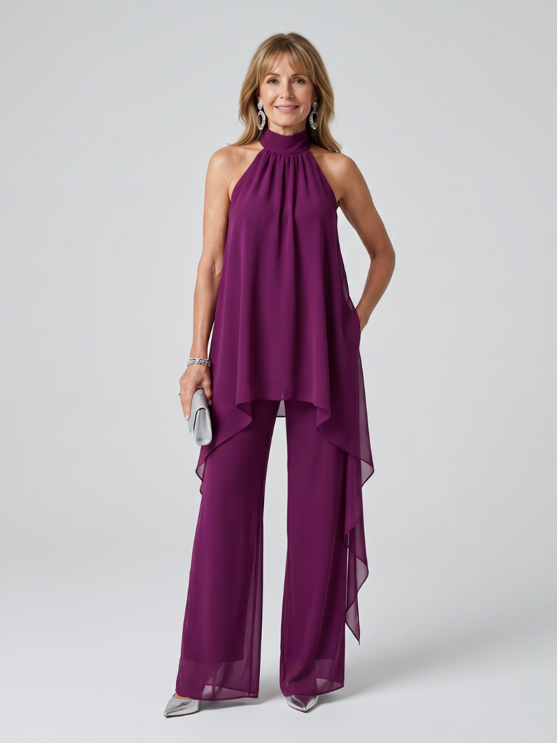 Élodie | Ensemble Tunique Halter Élégant