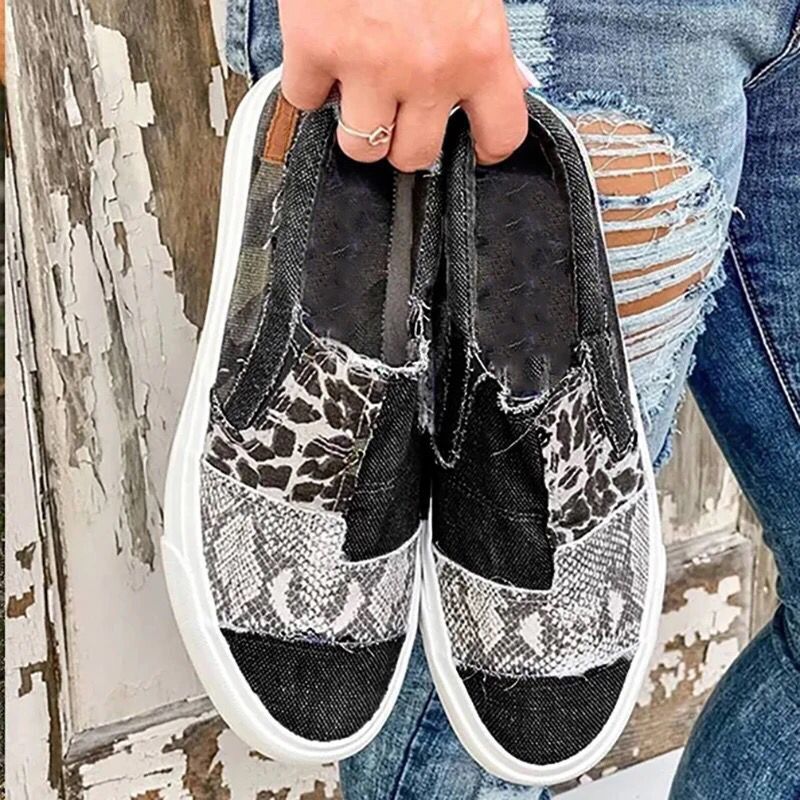 Noemi | Dierenprint sneaker met elastische instap