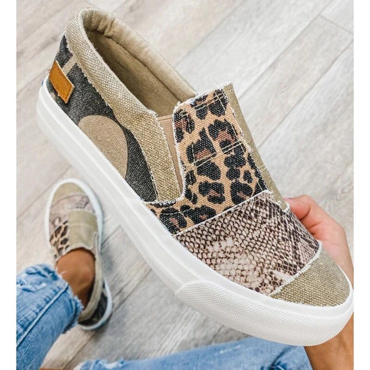 Noemi | Dierenprint sneaker met elastische instap