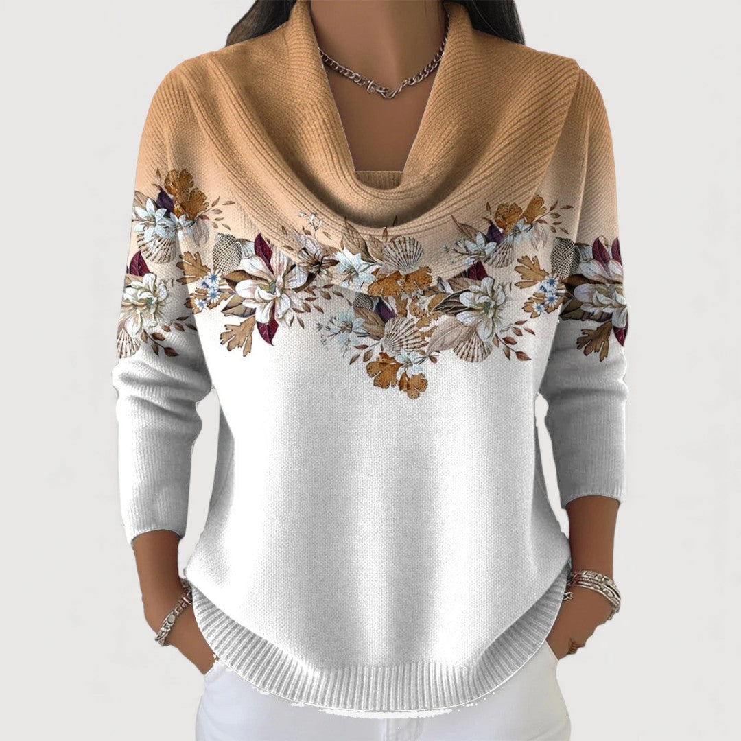 Alba | Pull Floral avec Col Roulé