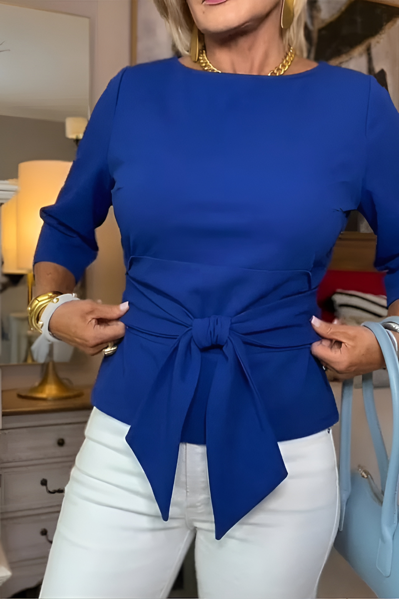 Laurence | Haut élégant avec taille nouée