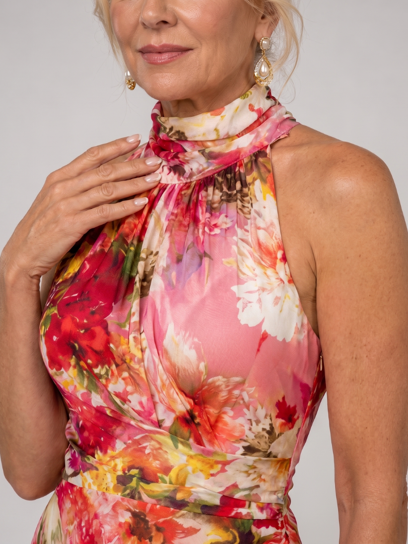 Céleste | Robe Maxi Fluide à Imprimé Floral