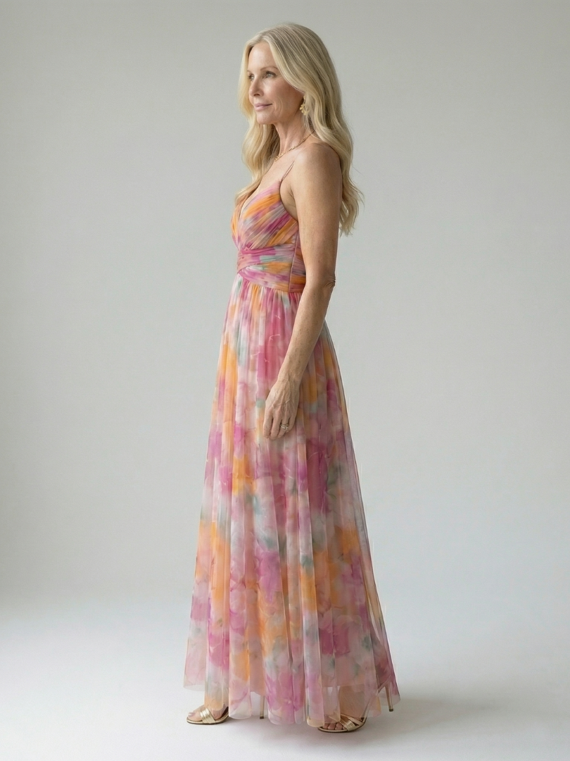 Isel | Robe Longue Cache-Cœur Élégante
