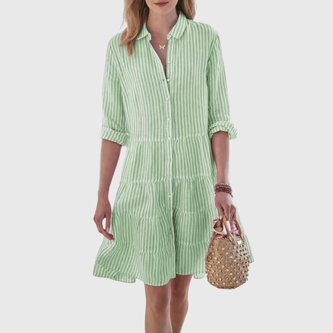 Clara | Robe chemise à rayures