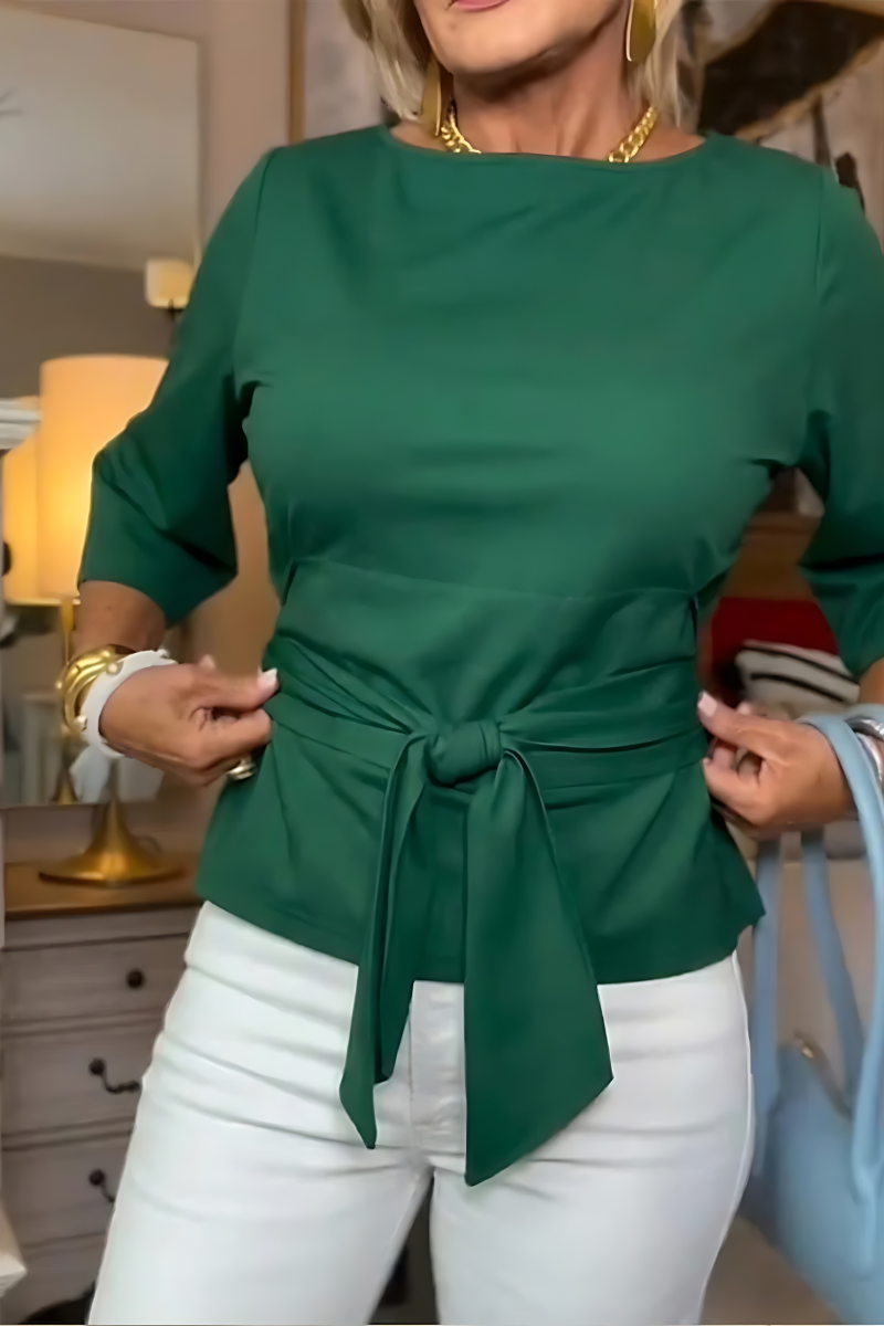 Laurence | Haut élégant avec taille nouée