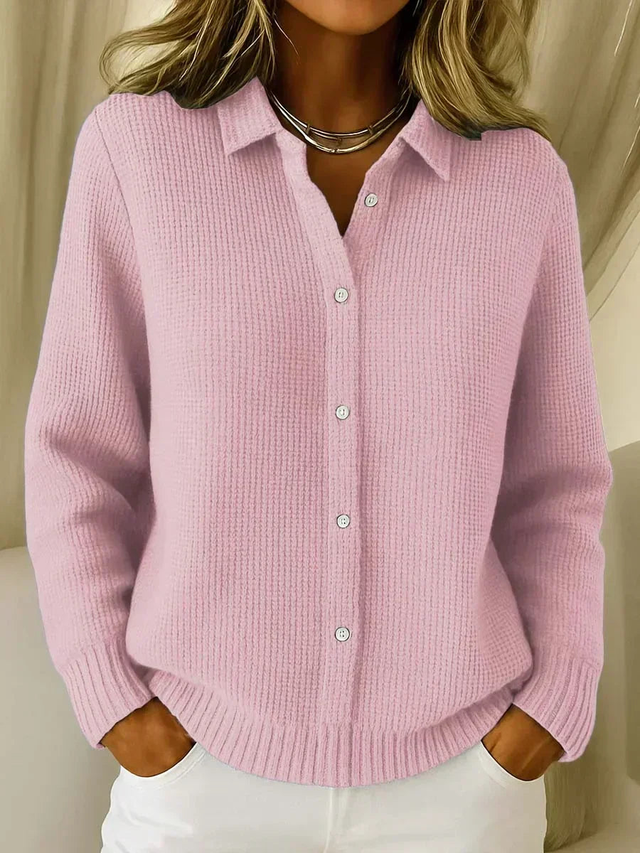 Carmela | Veste en Maille Texturée avec Boutons