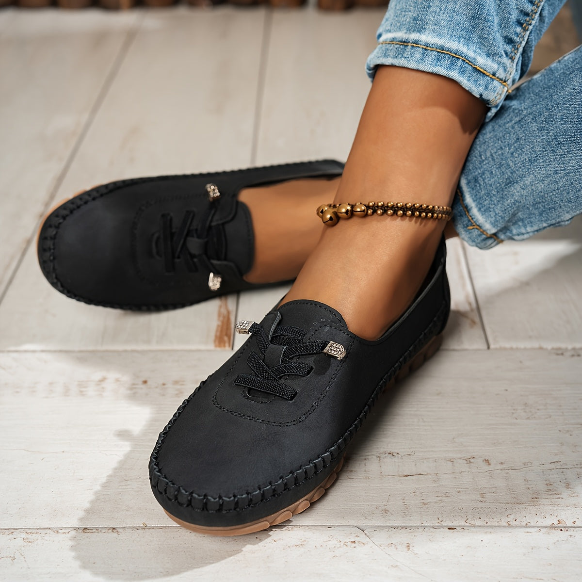 Juliette mocassins souples noirs