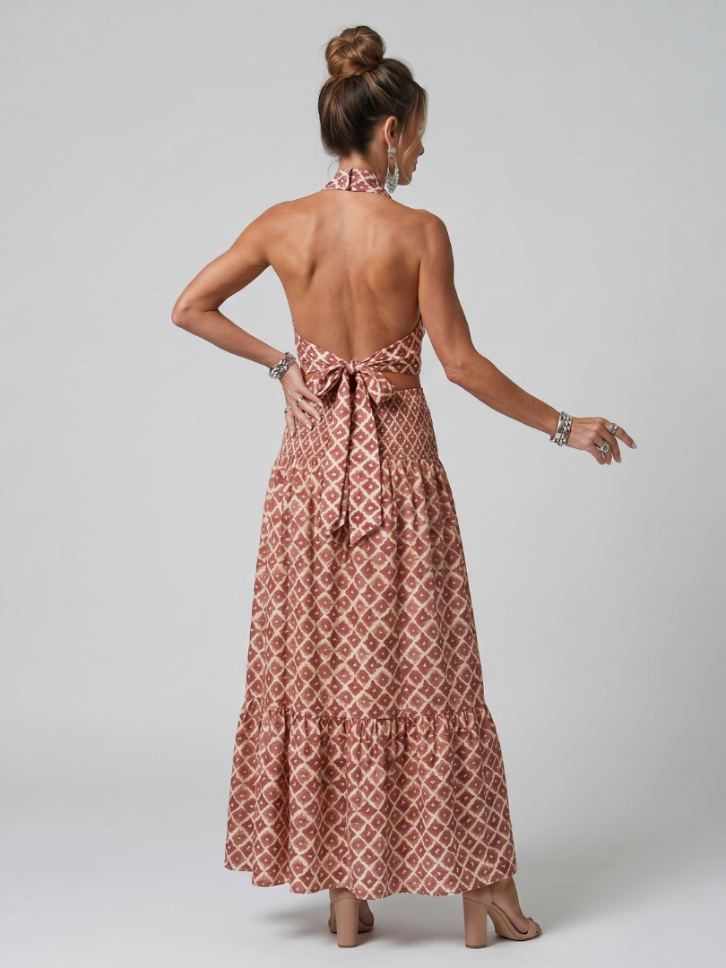 Clara | Robe midi fluide à découpe élégante