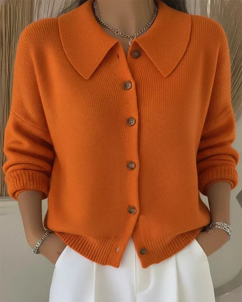 Vega | Veste en Tricot avec Col Chemise