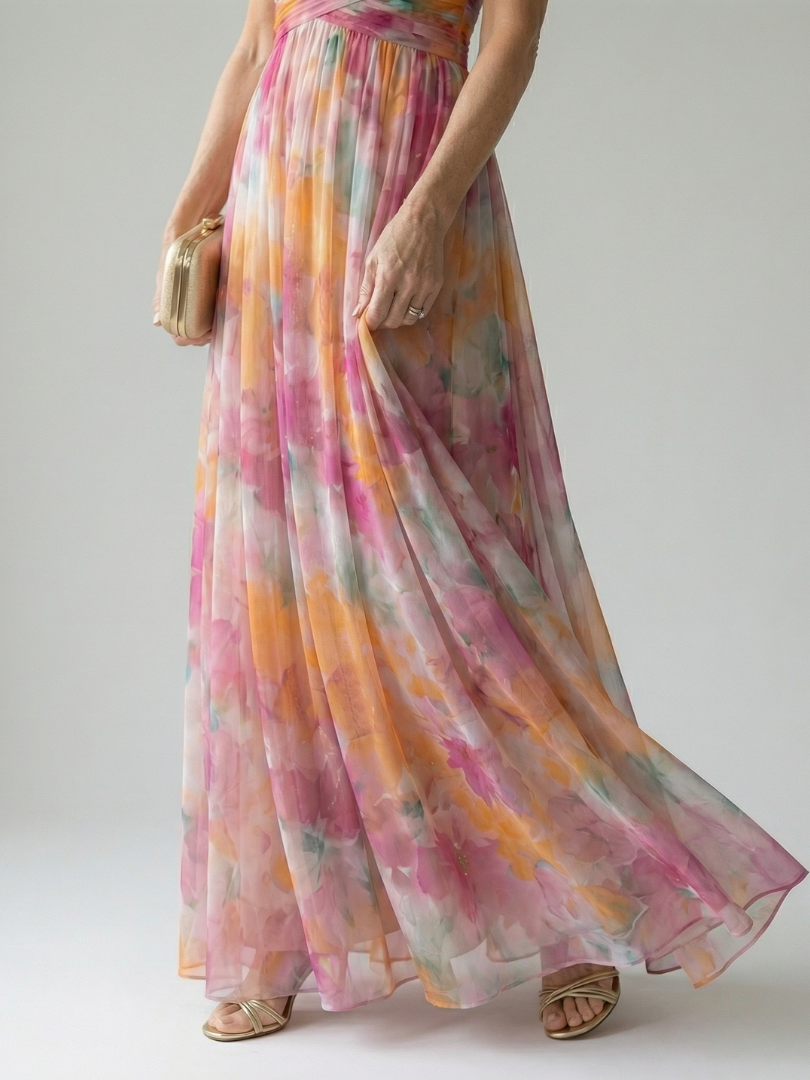 Isel | Robe Longue Cache-Cœur Élégante