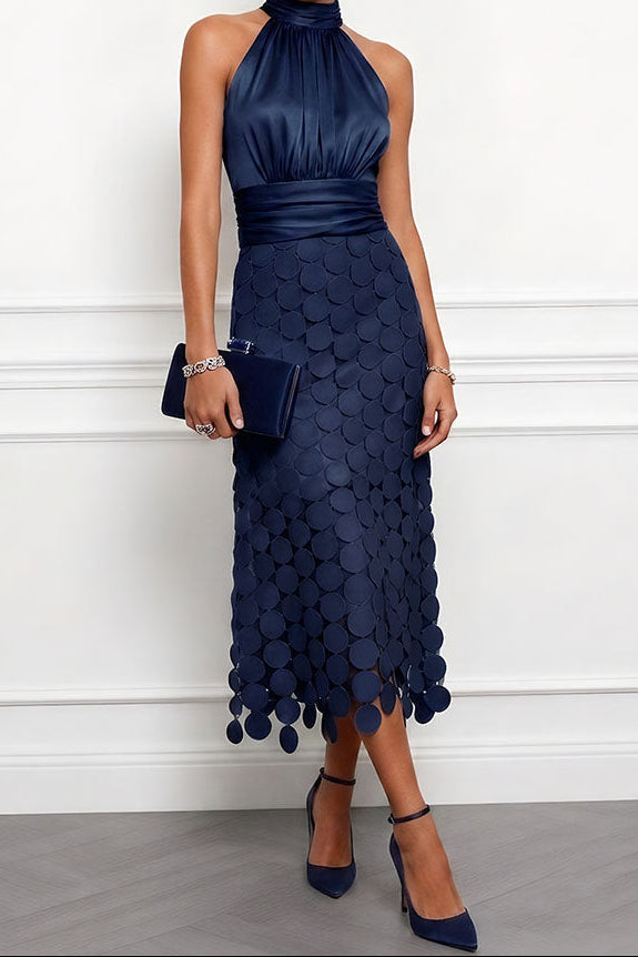 Celine | Robe Midi Dos-Nu à Découpes