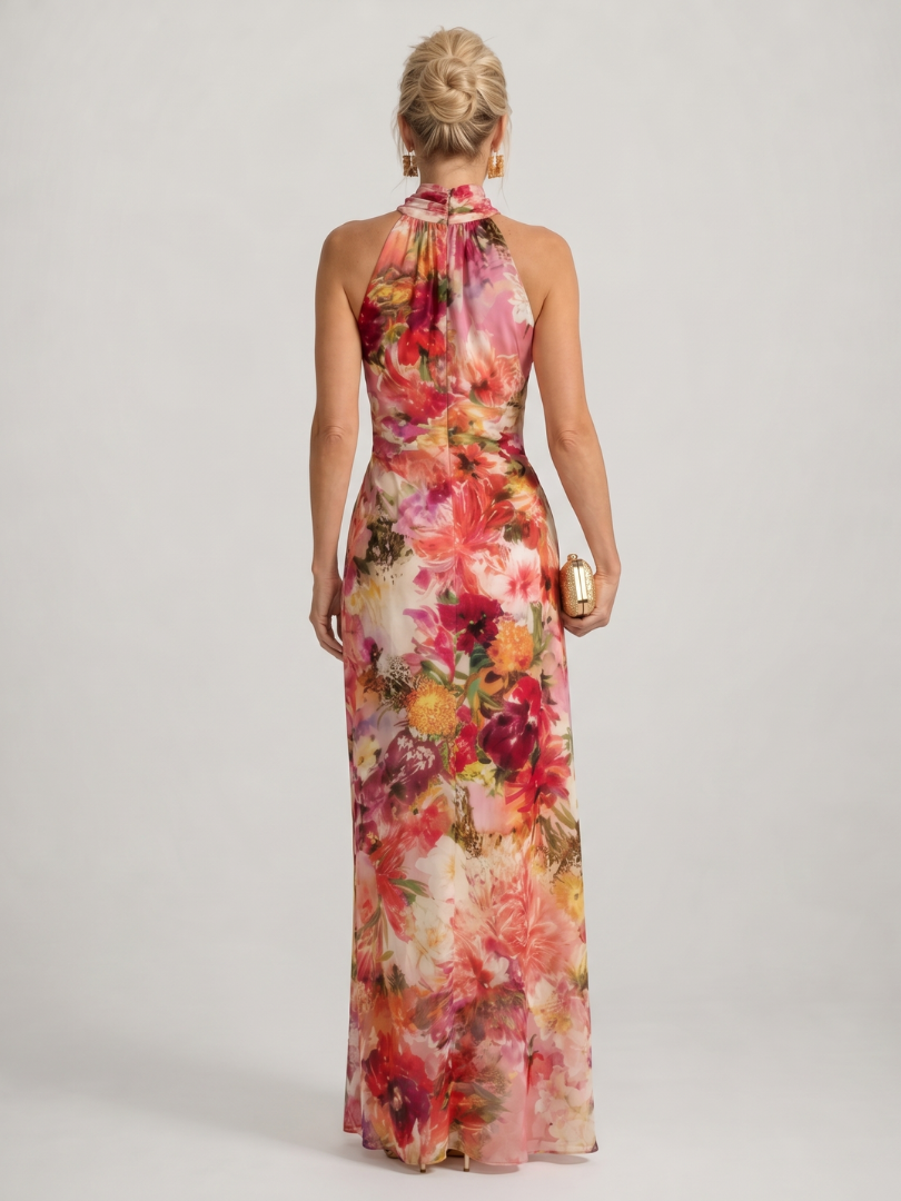 Céleste | Robe Maxi Fluide à Imprimé Floral