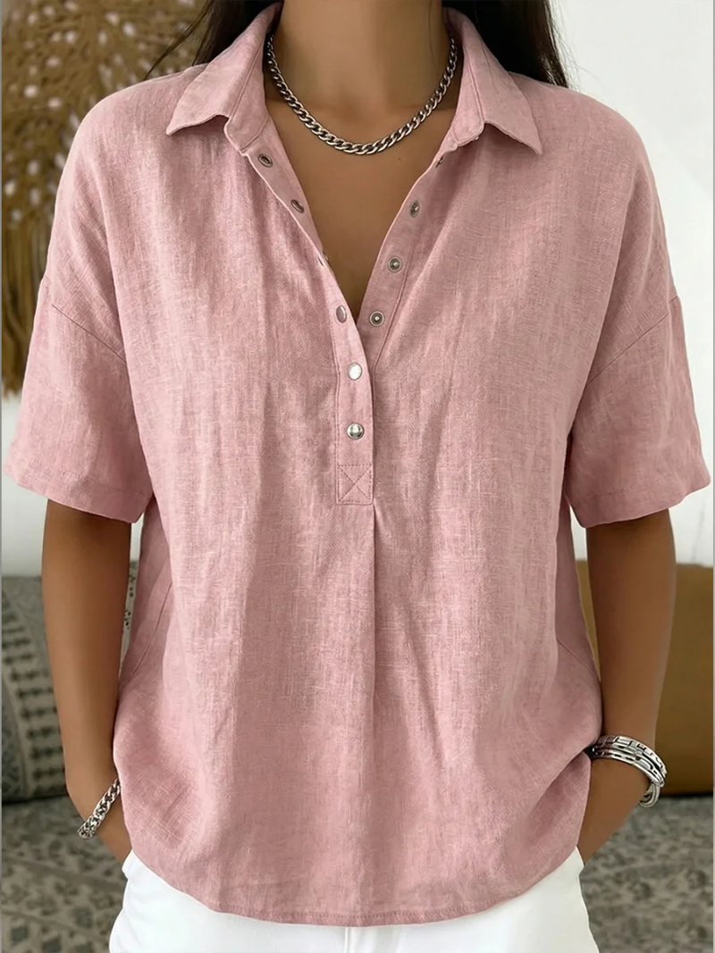 Julie | Blouse Décontractée à Col