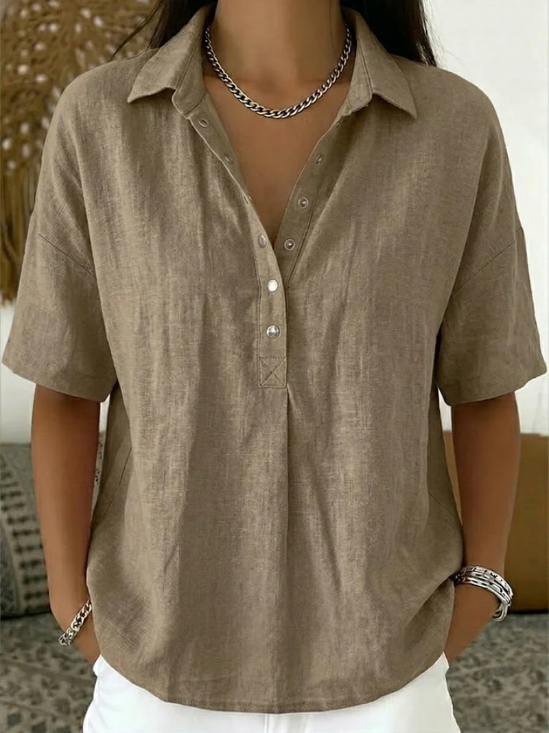 Julie | Blouse Décontractée à Col