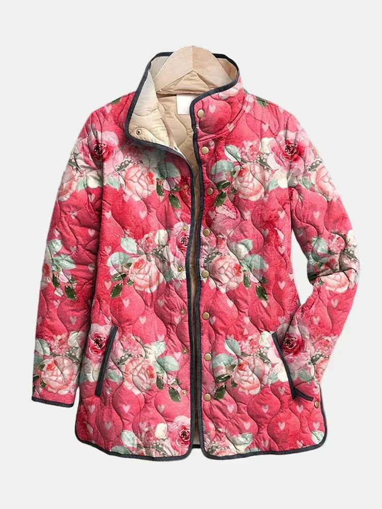 Constance | Veste matelassée roses poudrées