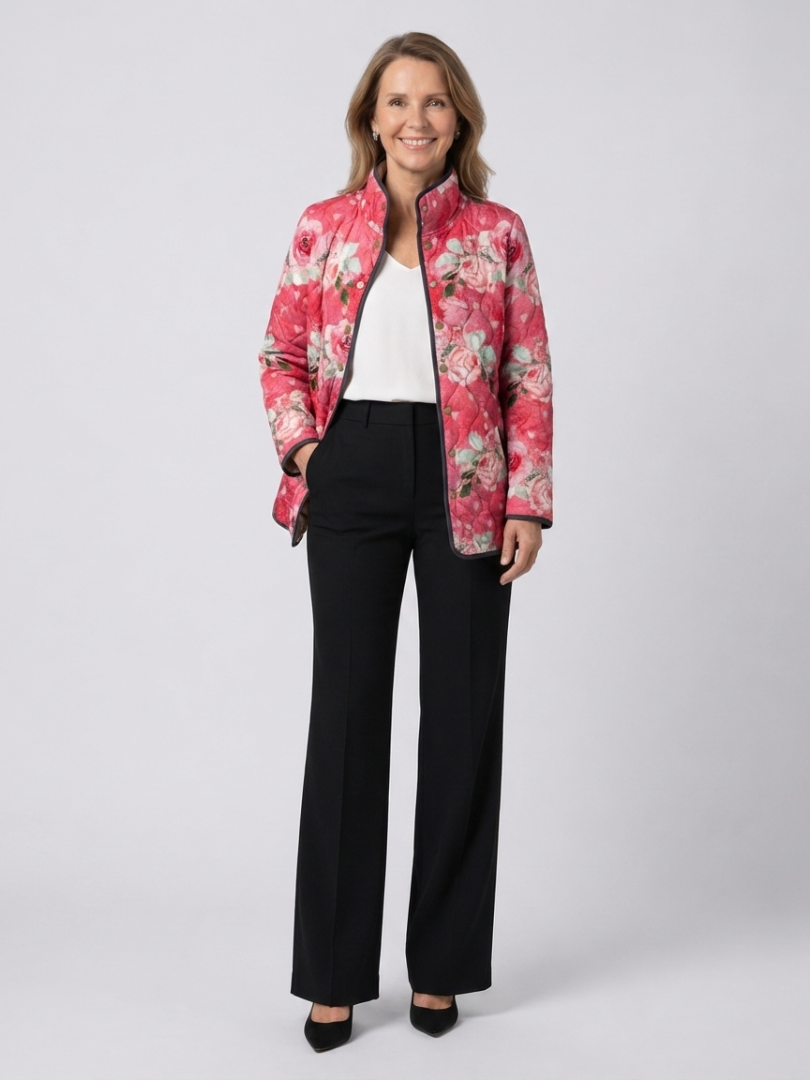 Constance | Veste matelassée roses poudrées