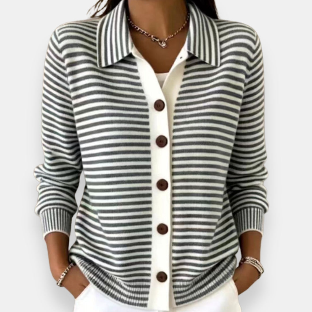 Valentine cardigan rayé noir