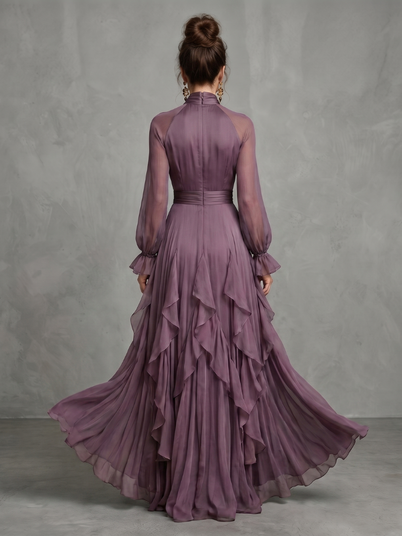 Élodie | Robe maxi à volants fluides