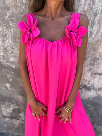 Léonie | Robe longue fluide avec détails floraux