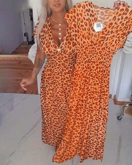 Nathalie | Robe Midi Léopard