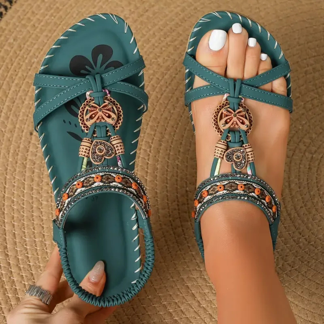 Nadia | Sandales Bohèmes Perlées
