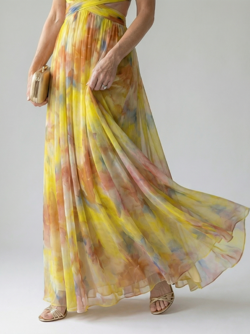Isel | Robe Longue Cache-Cœur Élégante