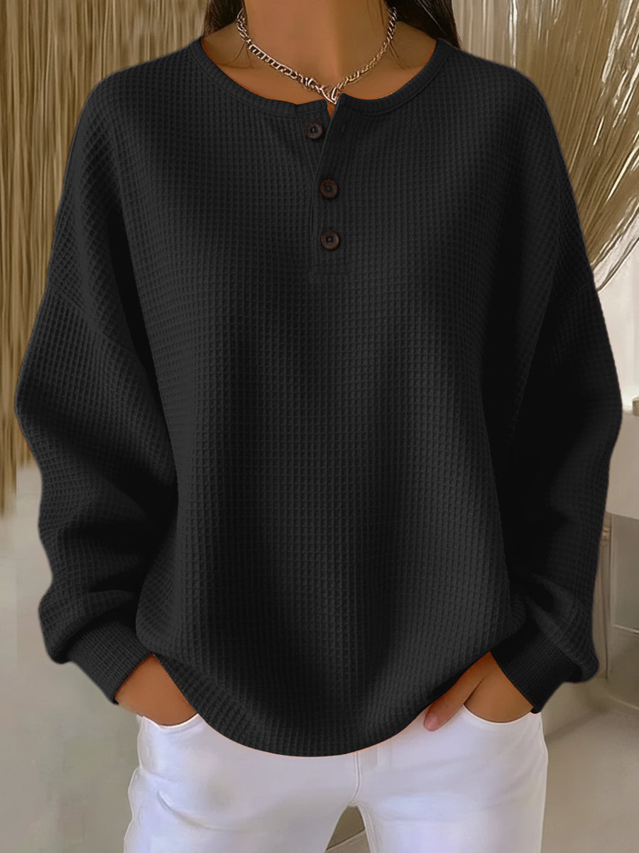 Milagros | Sweat-shirt Henley Gofré