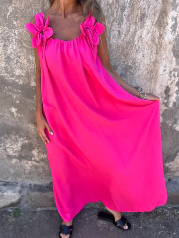 Léonie | Robe longue fluide avec détails floraux