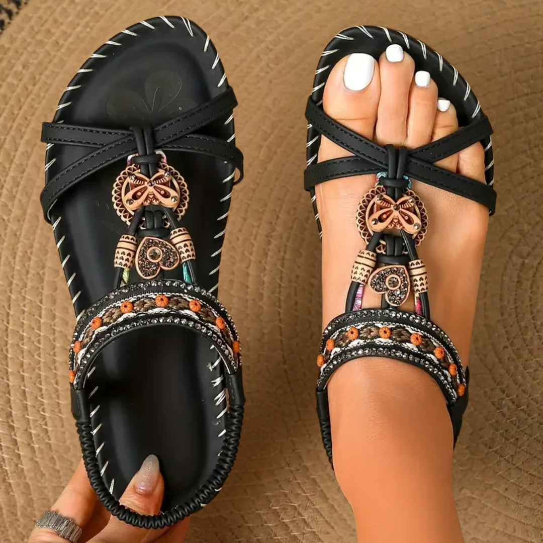 Nadia | Sandales Bohèmes Perlées