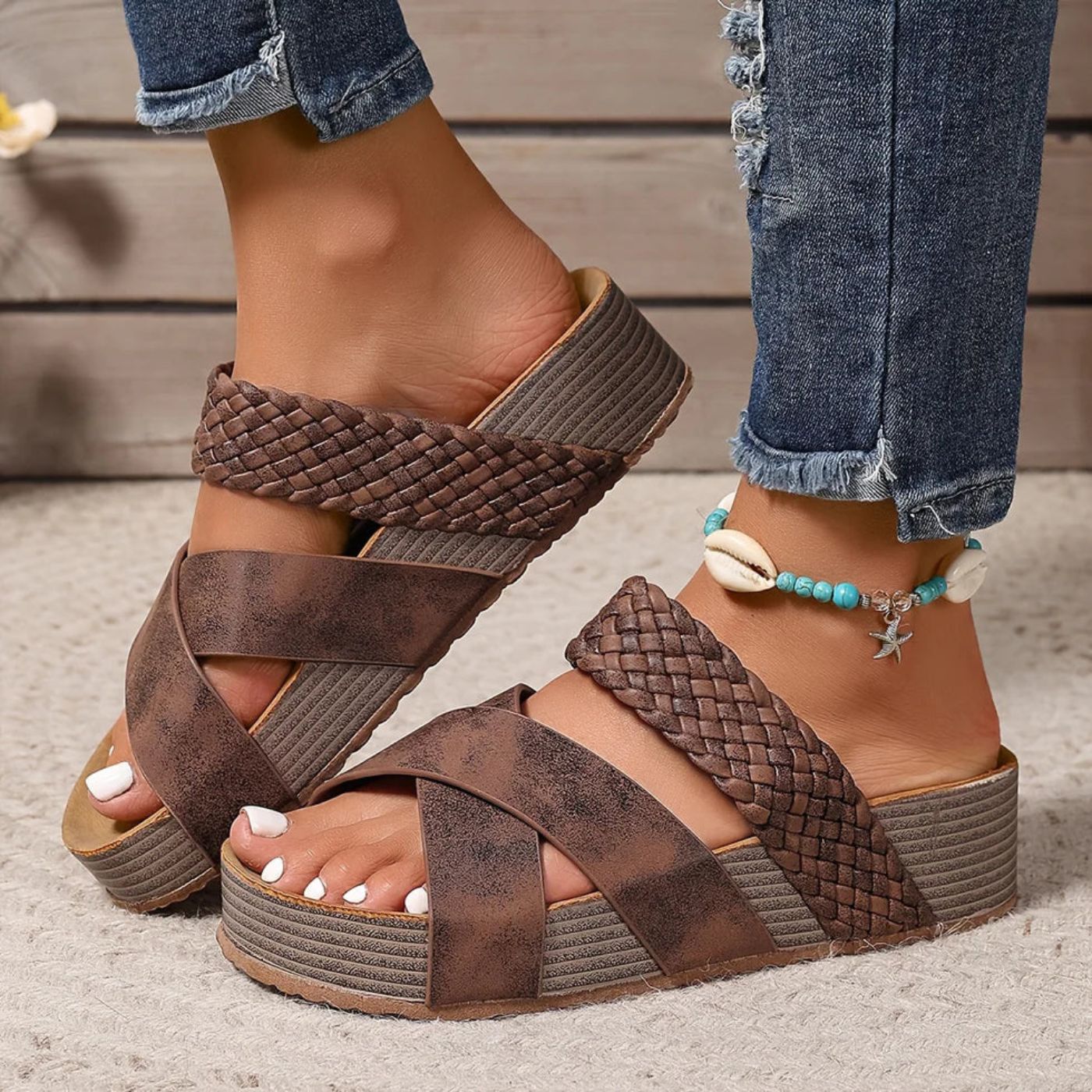 Camille | Sandales Orthopédiques en Cuir Élégantes