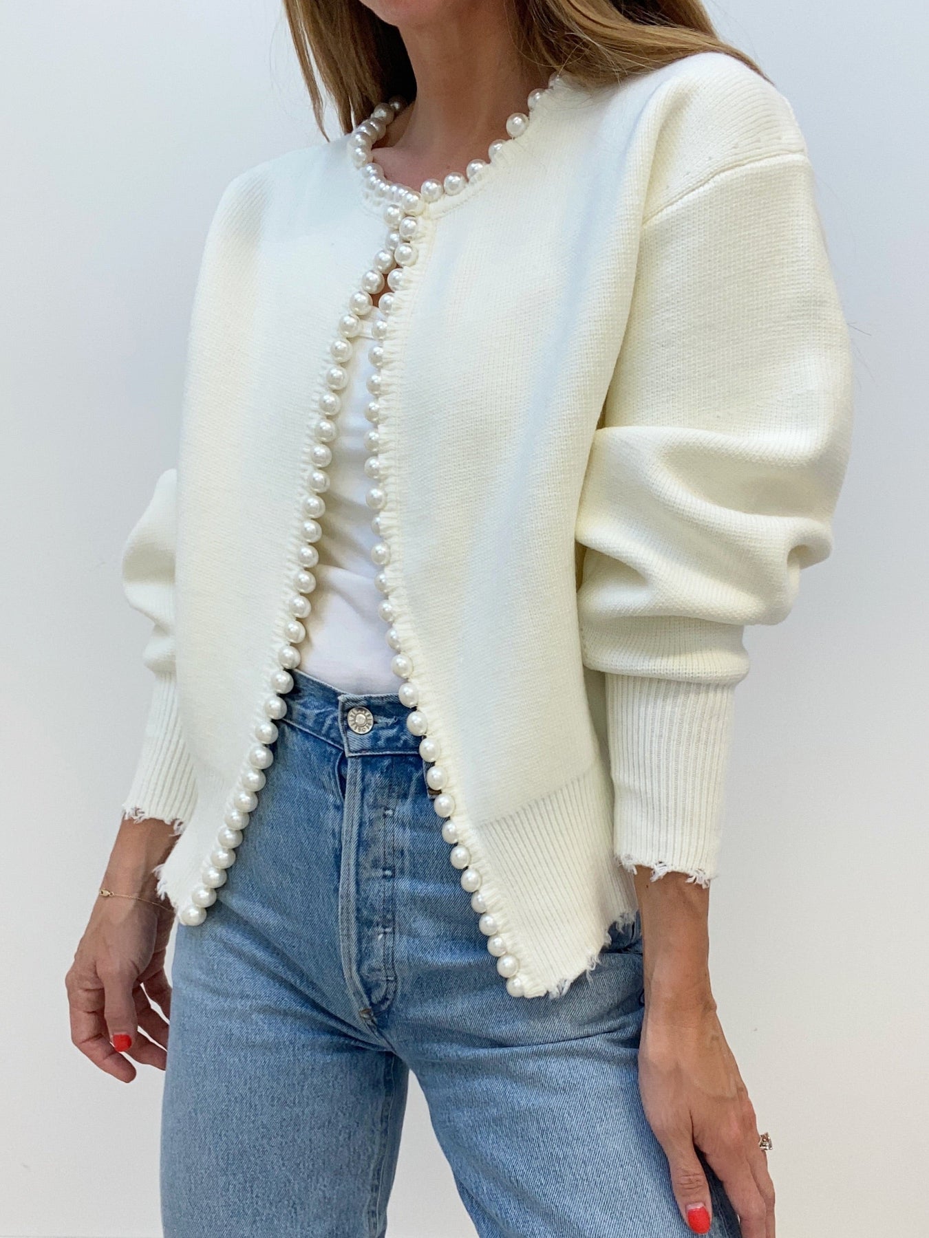 Amaraine I Cardigan élégant orné de perles