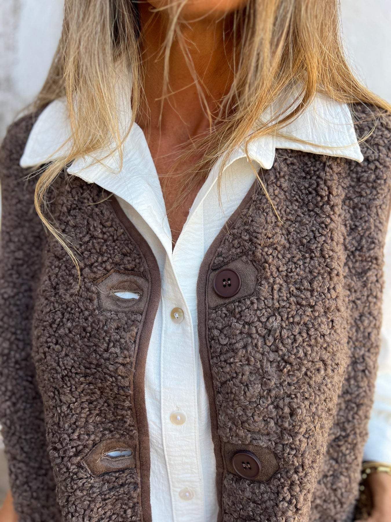 Clarisse I Gilet douillet à boutons