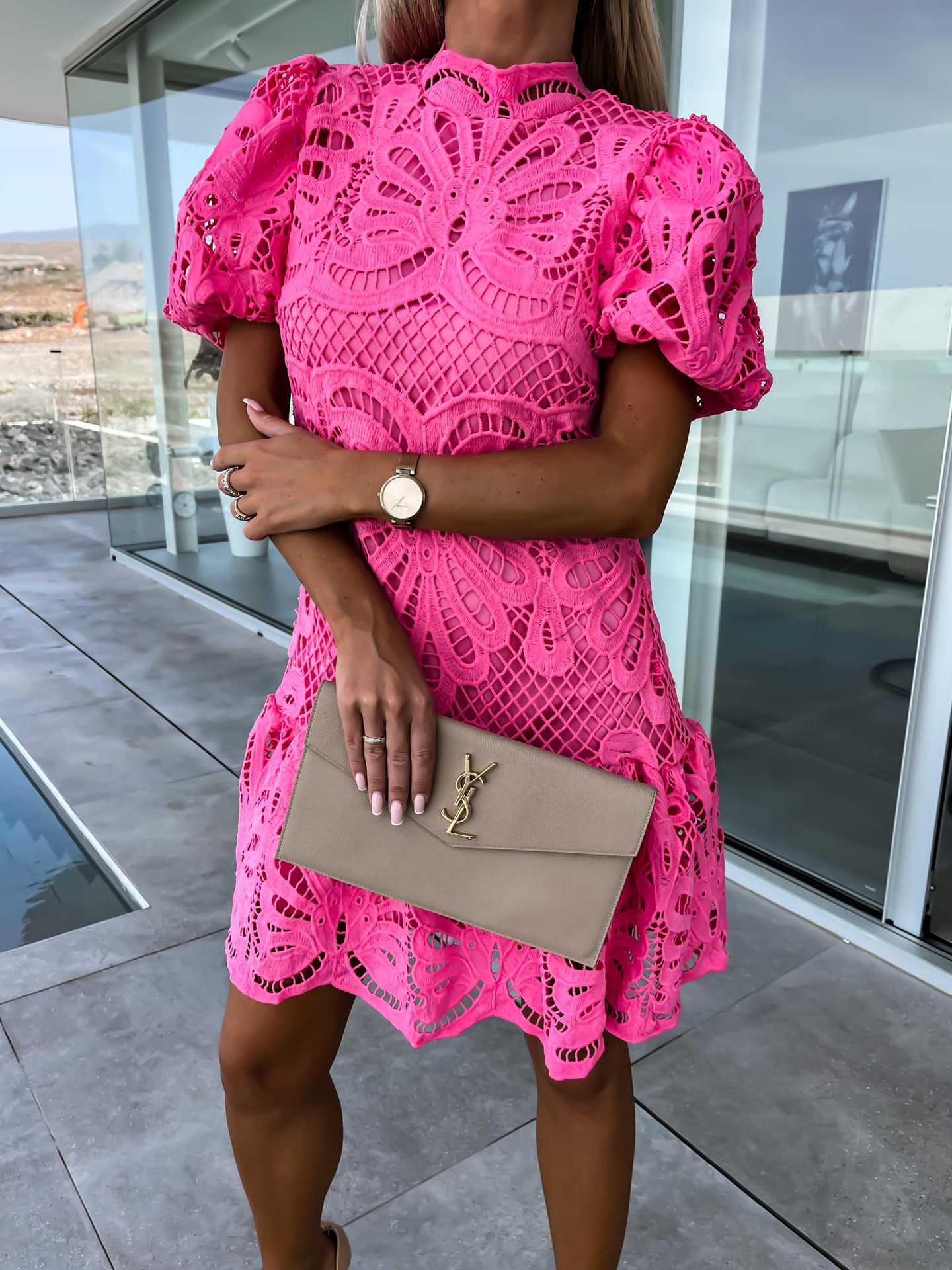 Isaline | Robe courte en dentelle