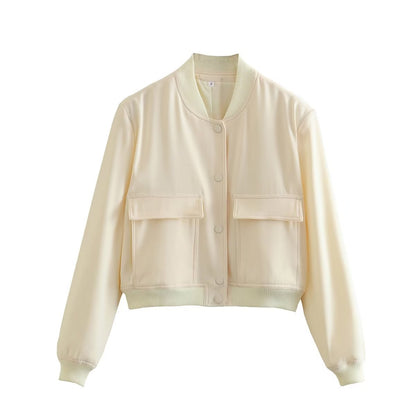 Senna | Minimal bomber met utility pockets