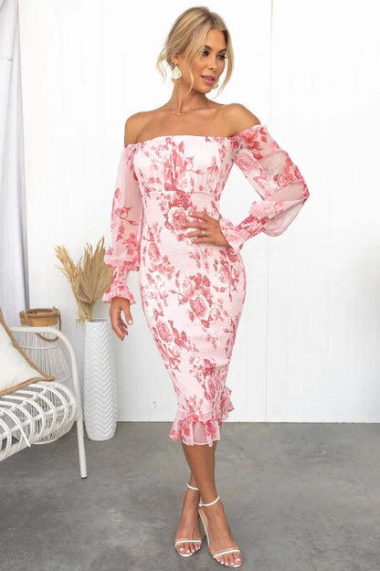 Émera | Off-shoulder bloemenjurk