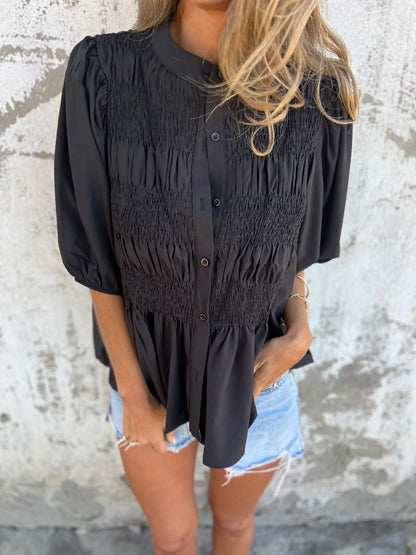 Selin | Elegante blouse met pofmouw