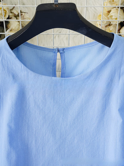 Cécile | Zomerse linnen midi-jurk met volantdetails