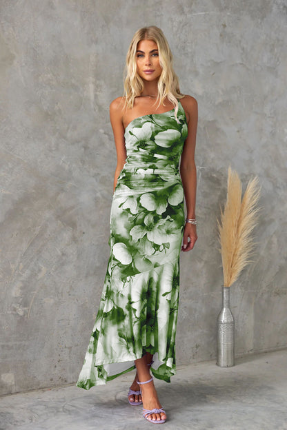 Elina | Strapless jurk met bloemenprint