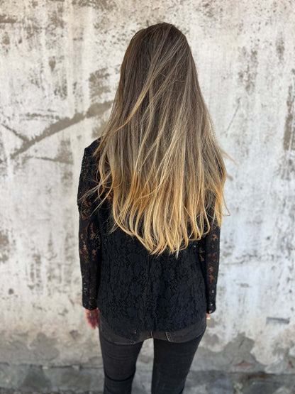 Lena | Transparante kanten blazer met elegante structuur