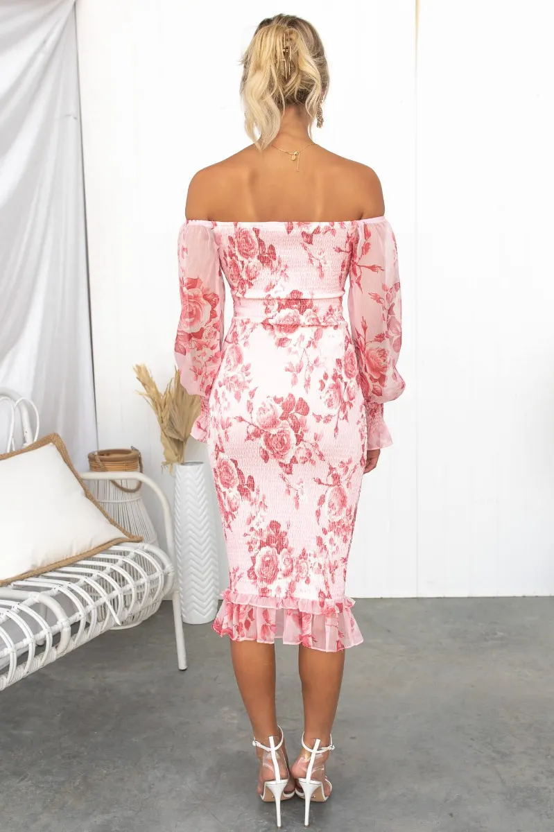 Émera | Off-shoulder bloemenjurk