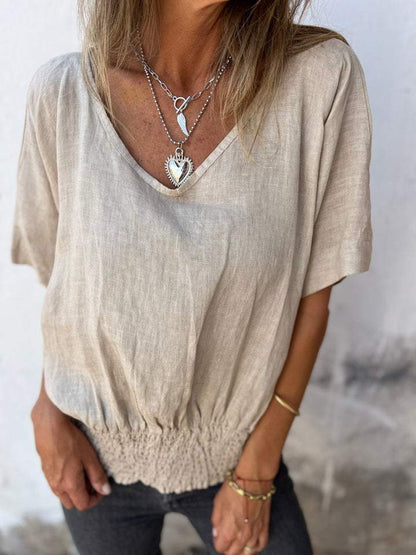 Marelle | Comfortabele zomertop met korte mouwen