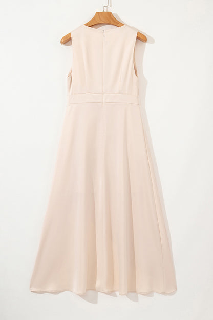 Faye | Elegante overslagjurk met V-hals en split