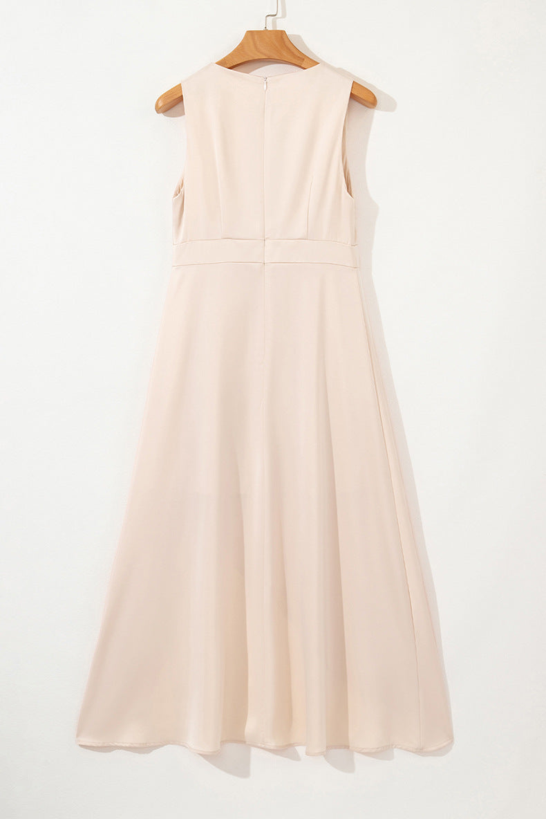 Faye | Robe portefeuille élégante à col en V avec fente