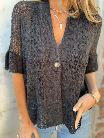 Carol | Luchtig gebreid vest