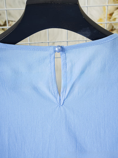 Cécile | Zomerse linnen midi-jurk met volantdetails