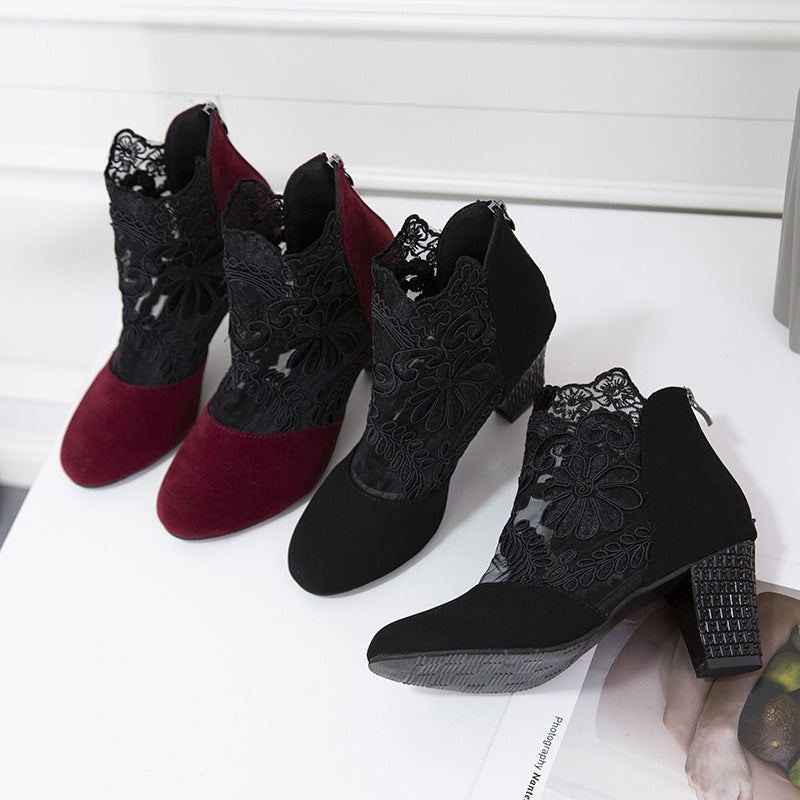 Marise | Bottines tendance avec détails en dentelle