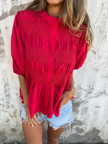 Selin | Elegante blouse met pofmouw