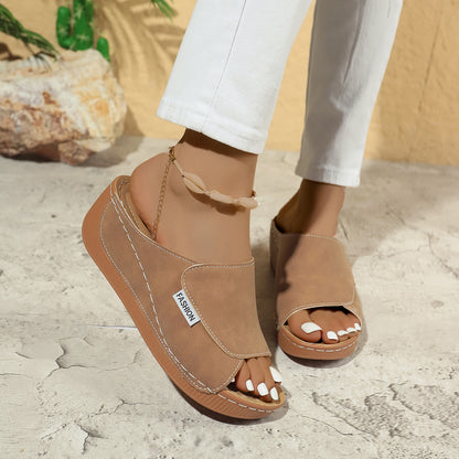 Noelle | Comfort sandalen met verhoogde zool